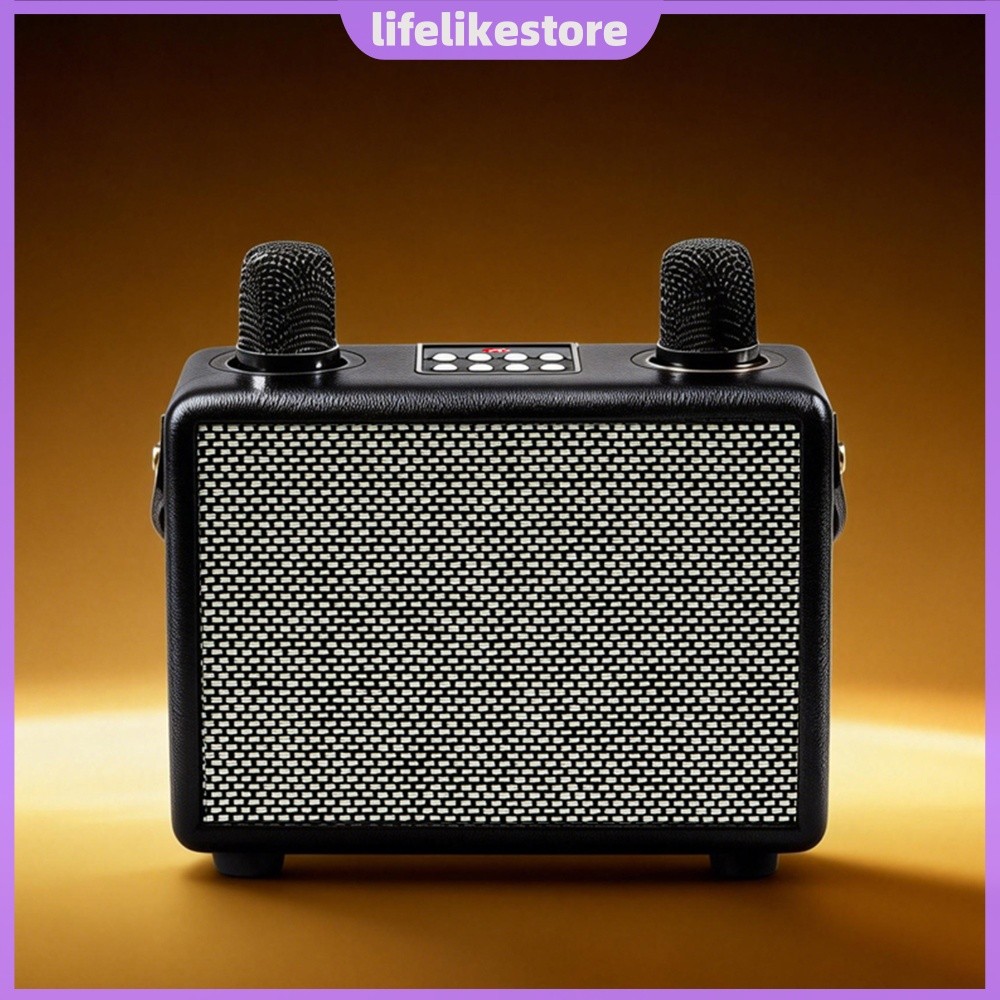 Alto-Falante Portátil De Karaokê , Microfone Duplo Compatível Com Bluetooth , 20W , 360 Graves , DSP , 1800mAh , Caixa D