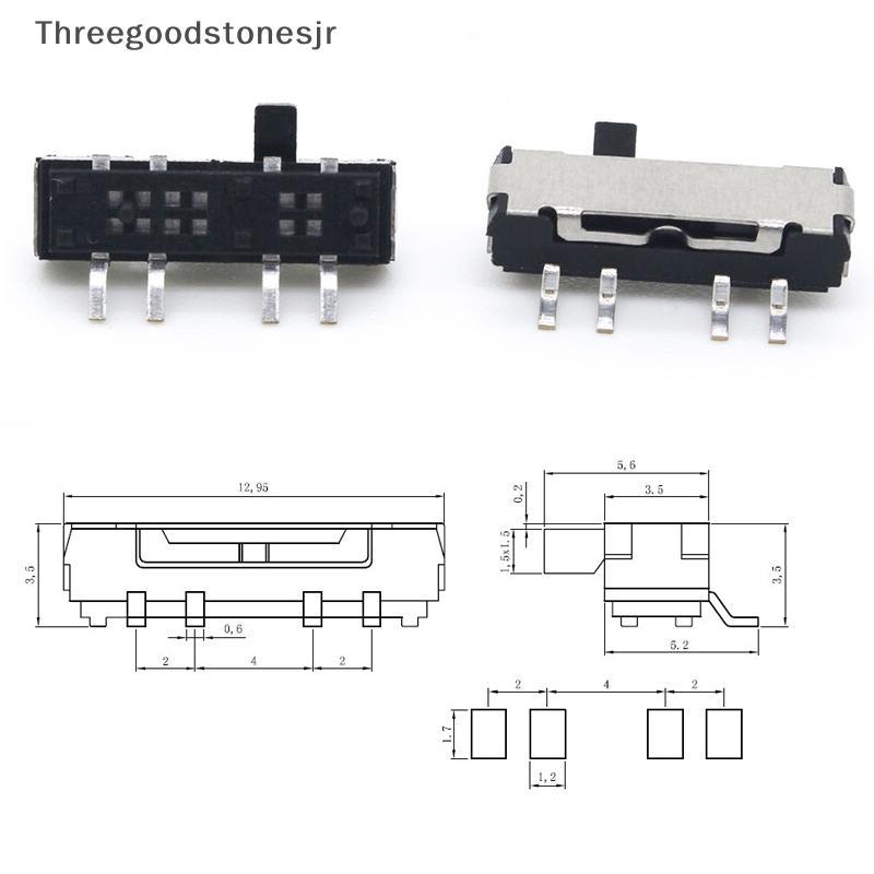 TGS 10Pcs Mini Interruptor Deslizante 4 Pinos Liga-Desliga 3 Posições Micro Horizontal JR