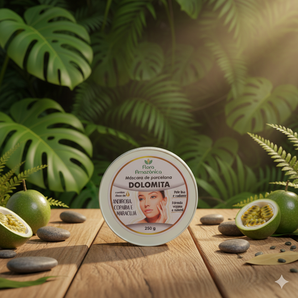 Máscara Clareadora Dolomita - peles com manchas de sol, acnes, axilas, virilhas, face, colo - 250ml