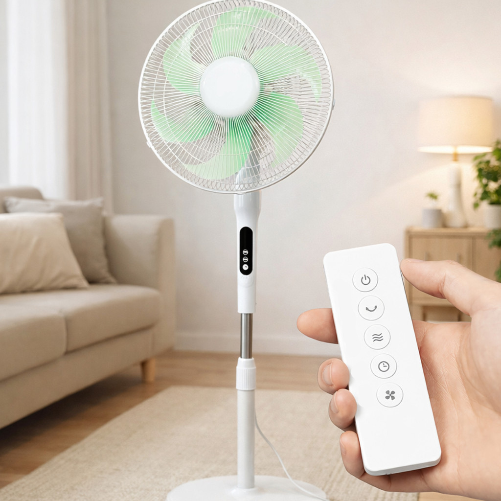 Ventilador de Coluna 6 Pás 110V Silencioso com Controle Remoto Touch Screen OIH-6152