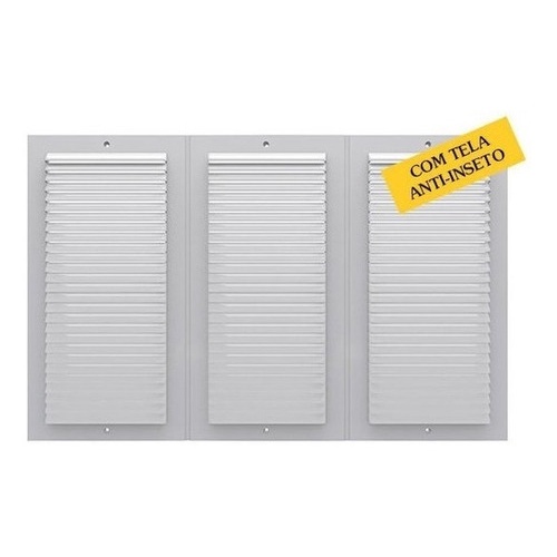 Grade Ventilacao Superfície Pvc 54x34cm Com Tela Westaflex
