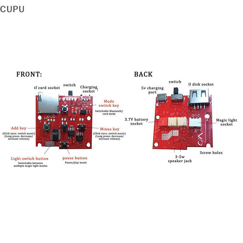 cu Módulo De Alto-Falante Eletrônico Sem Fio PCB Com Amplificador Mp3 Decodificador Rádio FM Placa De Circuito De Áudio