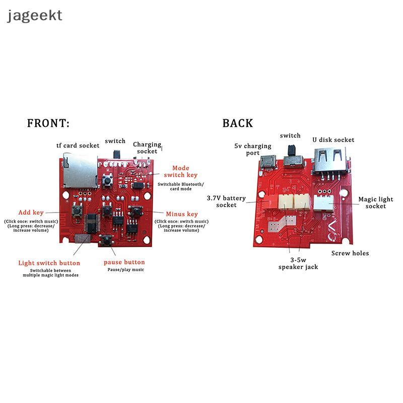 [jageekt] Módulo De Alto-Falante Eletrônico Sem Fio PCB Com Amplificador Decodificador Mp3 Placa De Circuito De Áudio De