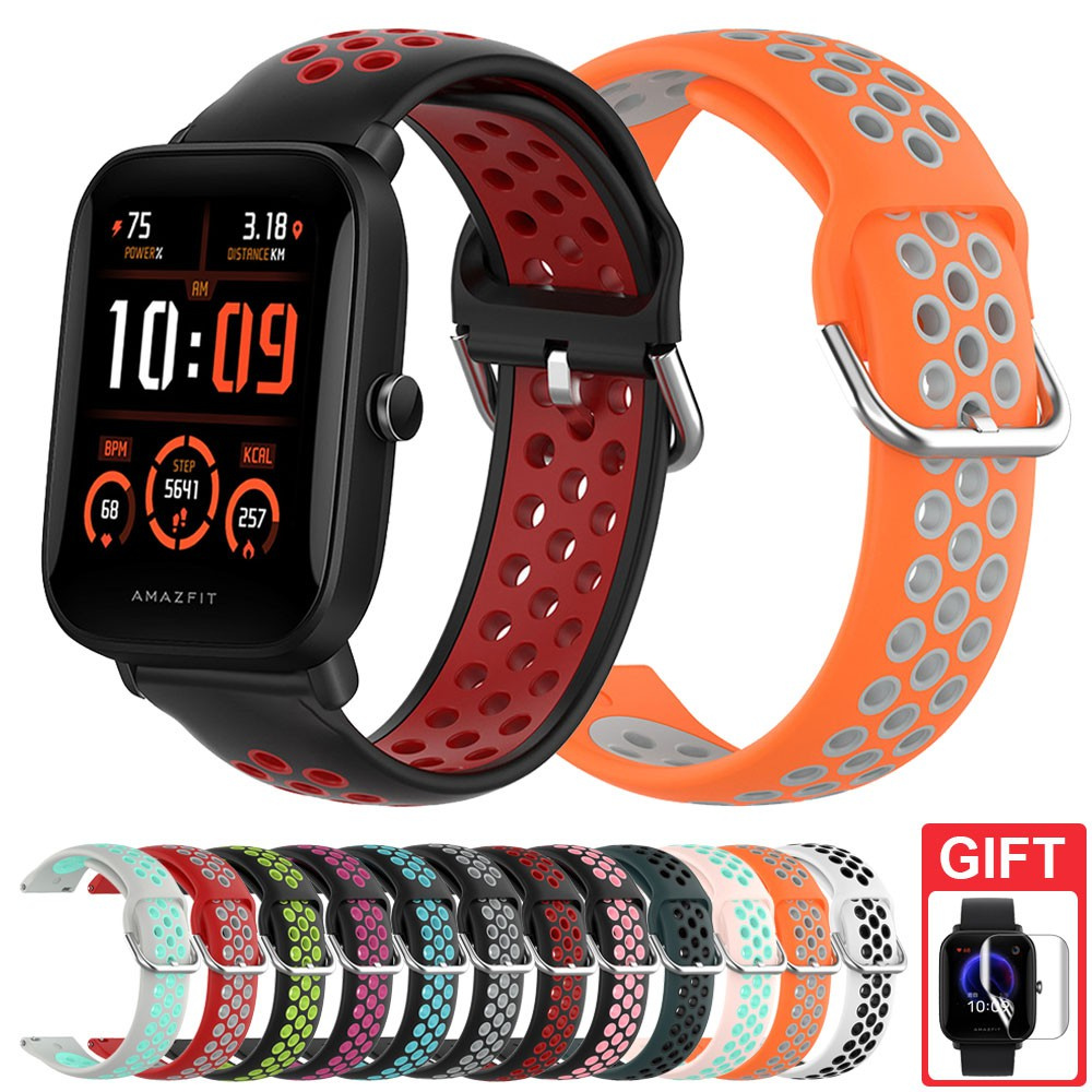 20mm Substituição Alça De Silicone Pulseira Pulseira Banda Para Xiaomi Huami Amazfit Bip U pro Bip S Lite GTS 2 Mini