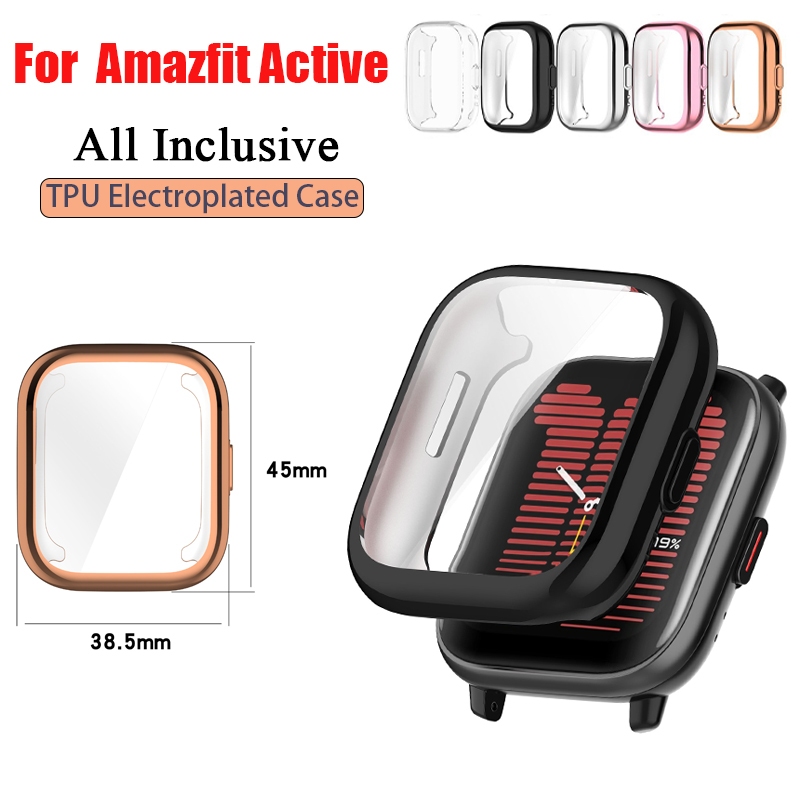 Capa De Silicone Macio De Vidro Para Amazfit Active Pulseira Inteligente Protetora De Tela