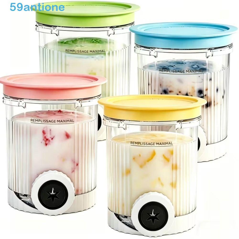 Copo De Sorvete De 2 Pces/4 , Frasco De Armazenamento De Substituição De Pote De Smoothie , Tampa Flip-Top Reutilizável