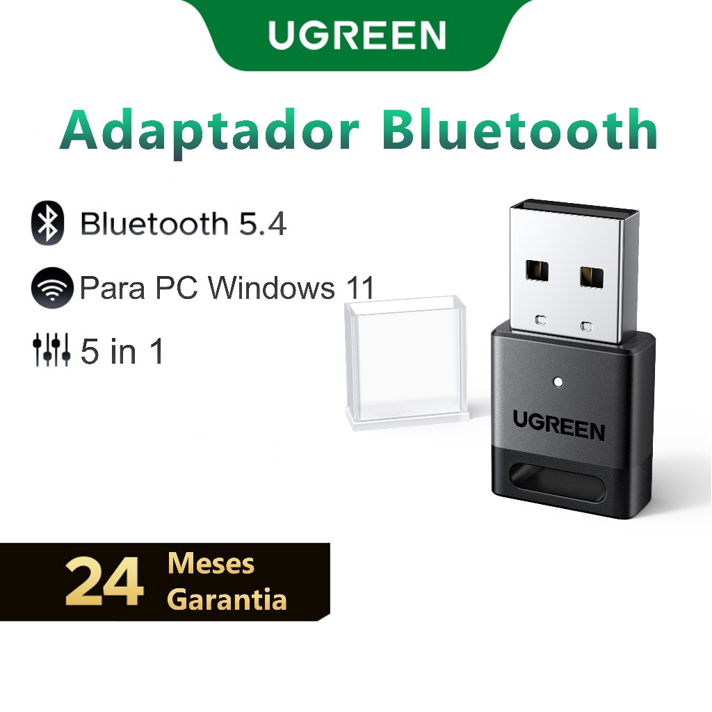 UGREEN USB Bluetooth 5.4 5.3 Adaptador Receptor De Transmissor Sem Fio Dongle Para PC Windows 11 10 8.1 7 Fone De Ouvido