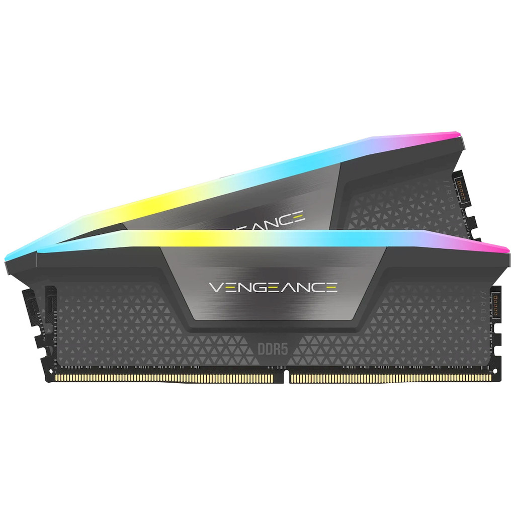 Memória Corsair Vengeance RGB, 32GB (2x16GB), DDR5, 6200MHz, CL36, Preto, CMH32GX5M2B6200C36