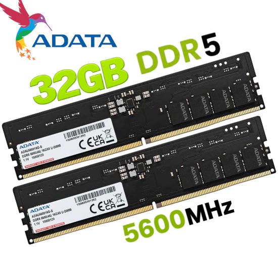 KIT Memória Ram DDR5 16X2 32GB 5600MHZ CL 46 ADATA/CRUCIAL/ZILIA/KINGSTON para PC GAMER DESKTOP