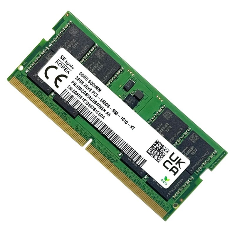 Memória para Notebook Sk Hynix 32GB DDR5 6400mhz SODIMM 2RX8 CL46 PC5 LAPTOP