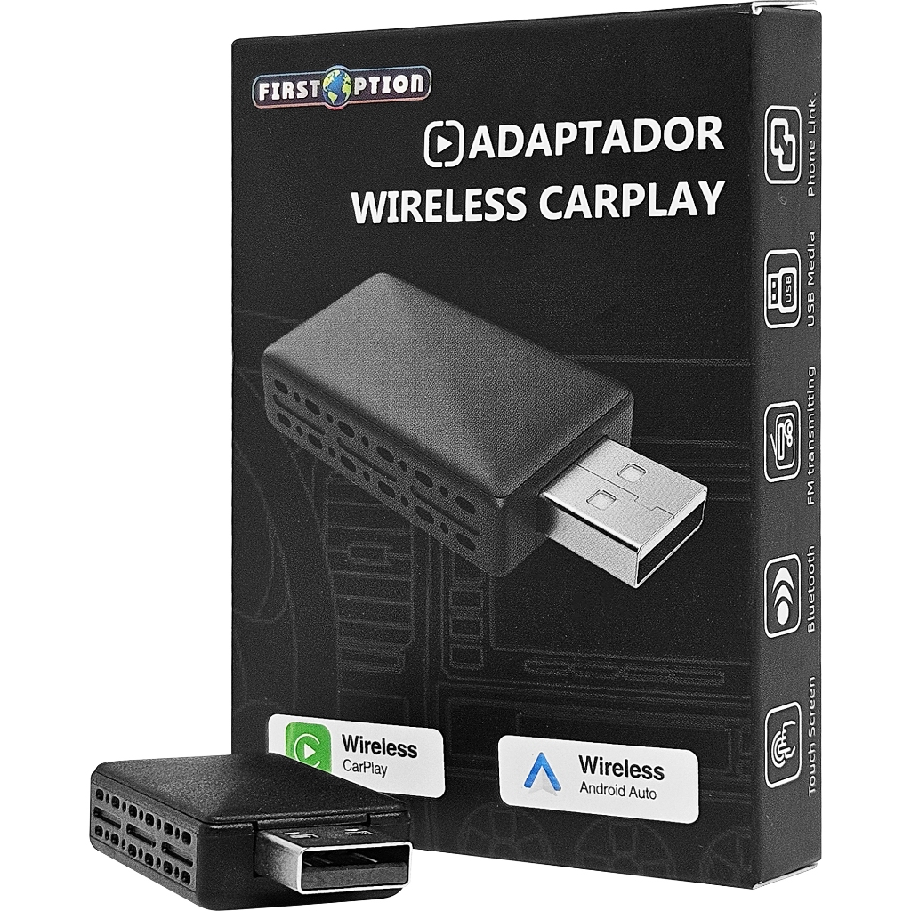 Adaptador USB Android Auto Carplay Sem Fio 2 Em 1 Automático Dongle