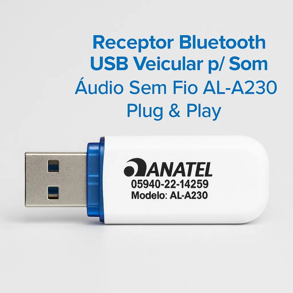 Bluetooth Dongle Receptor Carro Usb Áudio Sem Fio Testado