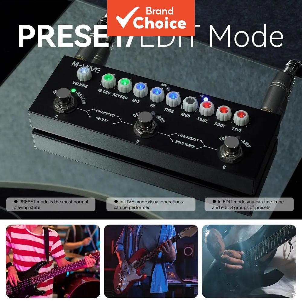 M-VAVE Multi Effects Processador Pedal Série 3 Modelos IR Gabinete Simulação Bluetooth USB Interface De Áudio Para Guita
