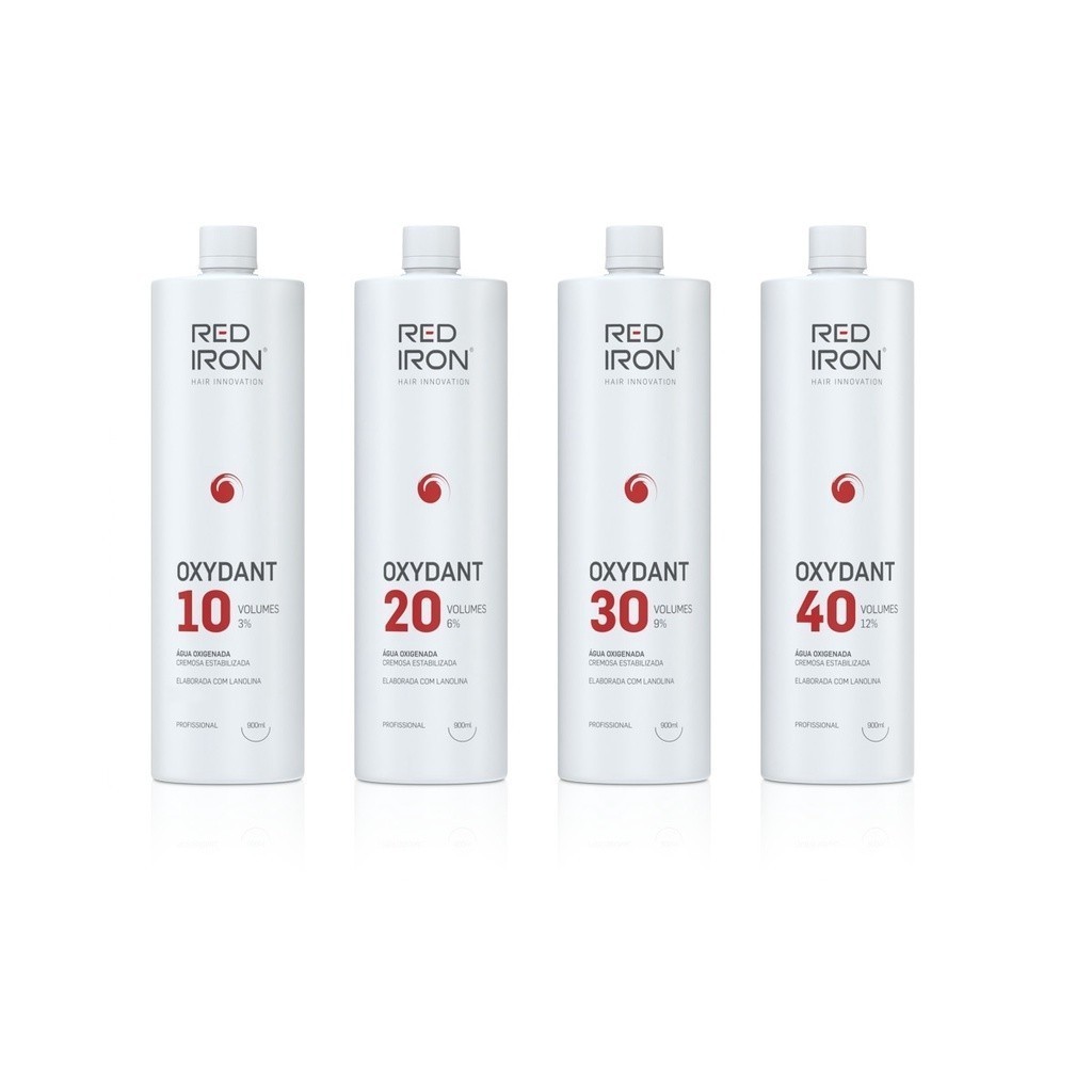 Red Iron Água Oxigenada - 10 - 20 - 30 e 40 - Frasco De 900ml Ox Red Iron - Thor Cosméticos
