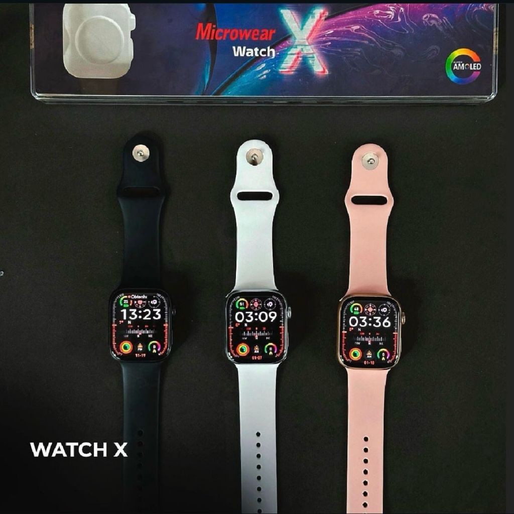 SmartWatch X 2026 MICROWEAR - 45mm Tela Amoled + Case Serie 10  Saúde