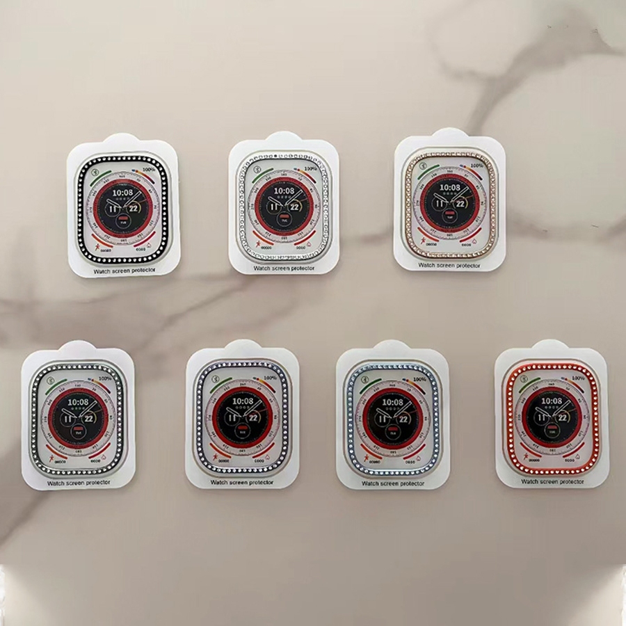 Alta qualidade Adequado para Apple Watch moldura de diamante flash de 49 mm filme temperado para relógio