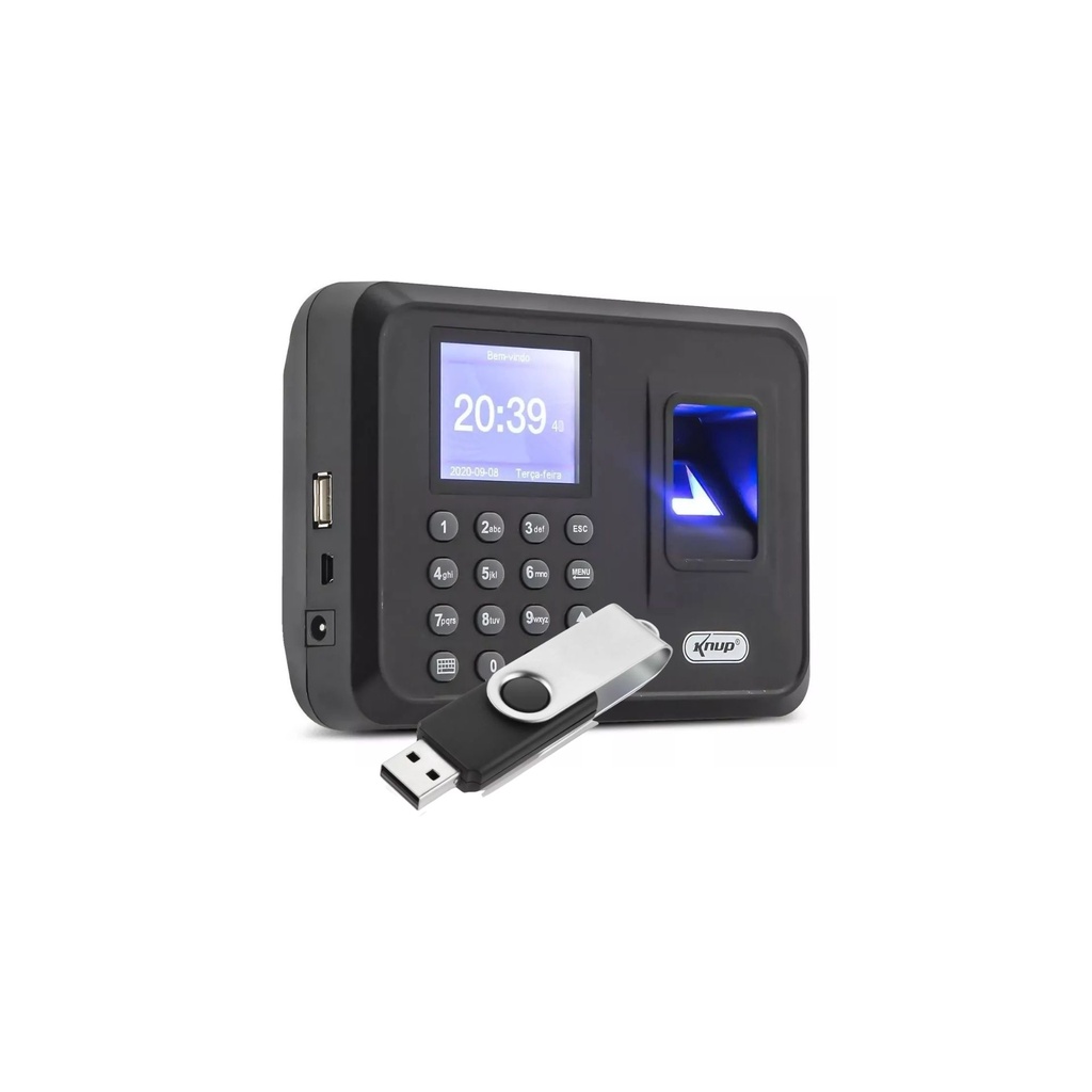 Relógio De Ponto Biométrico Impressão Digital + Pendrive 16g