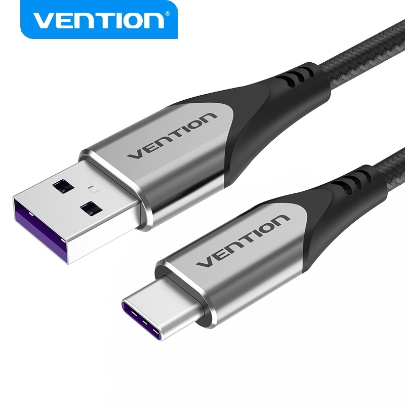 Vention 5A Tipo-C Cabo 480Mbps Velocidade De Sincronização Durável TPE + Algodão Design 100W Entrega De Energia