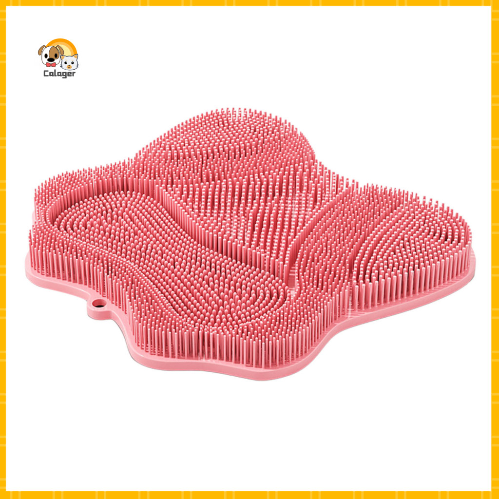 Pet Grooming Mat Scratching Pad Massage with Suction Cups Durable Soft Tpe Self Brush for Pets Wall Mounted Hair Removal