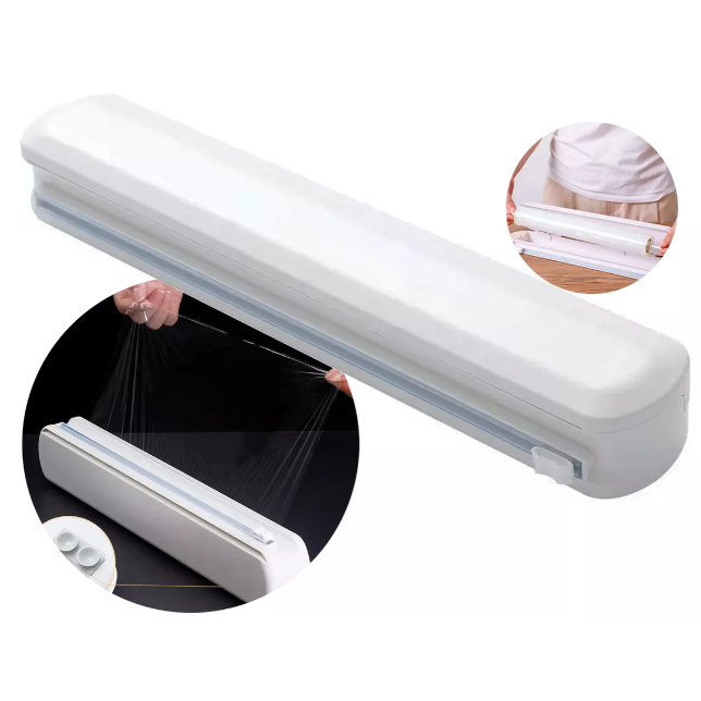 Dispenser  Cortador De Filme Pvc Conservar Alimentos Prático Reforçado