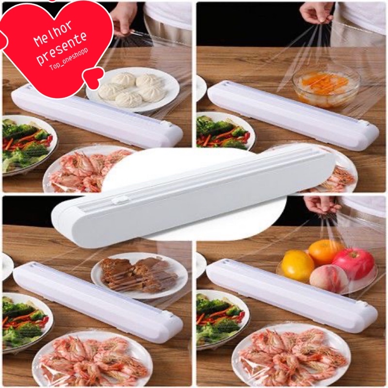 Cortador Plastico Filme e folha de alumínio Cozinha Alimento Embalagem Produto Manual