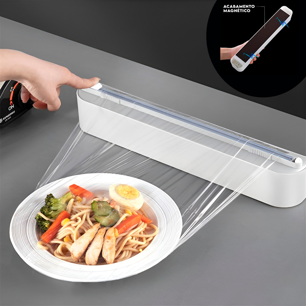 Dispenser Suporte Cortador Para Papel Filme Suspenso