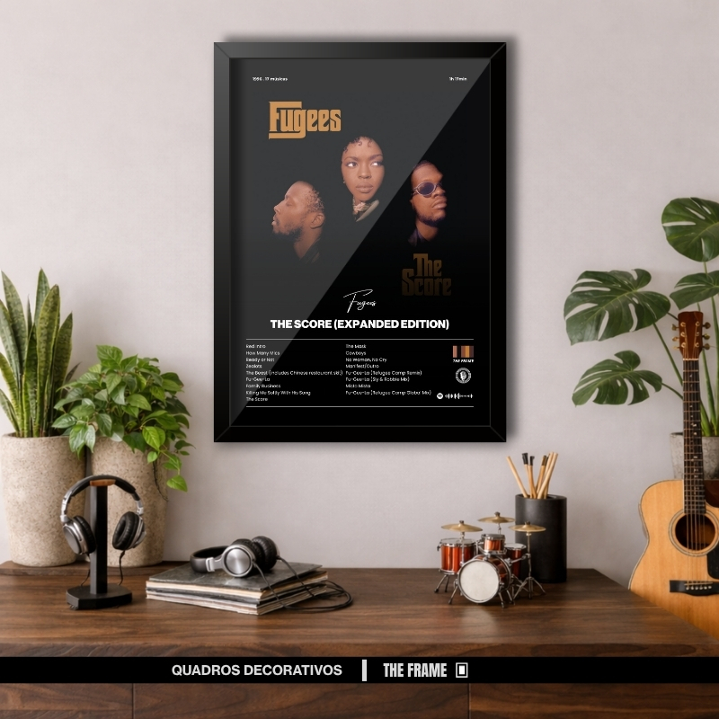 Quadro Decorativo A4/A3 Spotify Fugees The Score (expanded Edition)