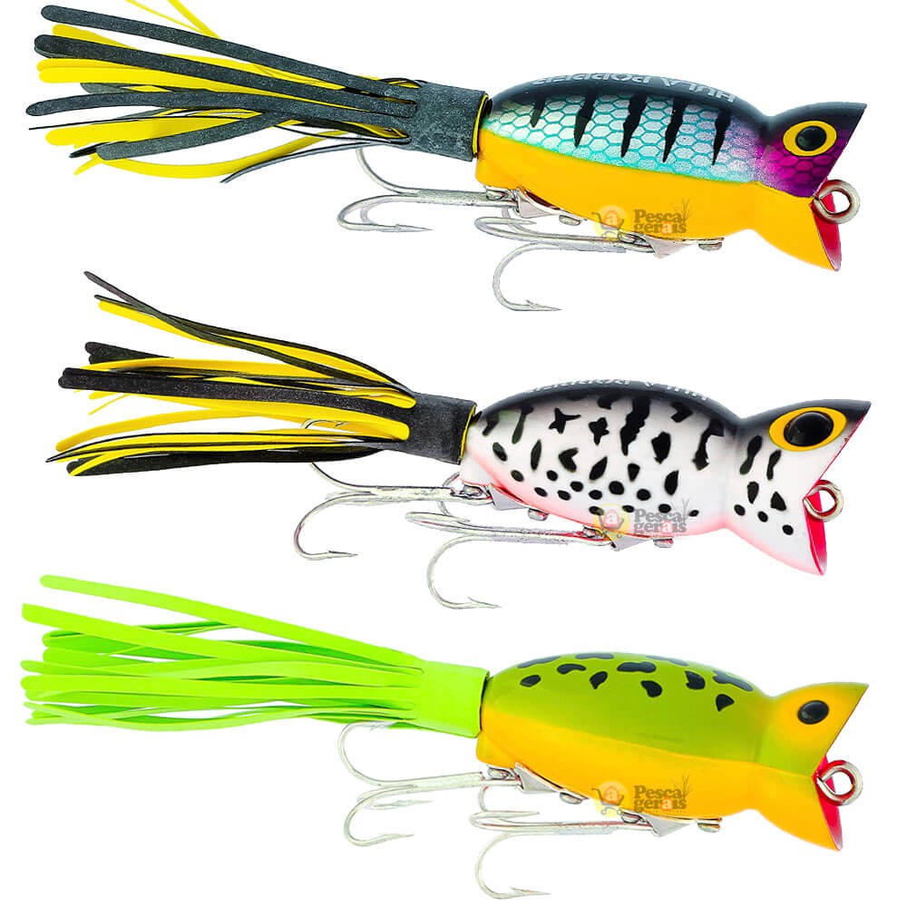 Isca Artificial para Pesca Arbogast Hula Popper G760 - Superfície Popper - 5cm 10,5g - Pescaria Tucunaré Dourado Traíra