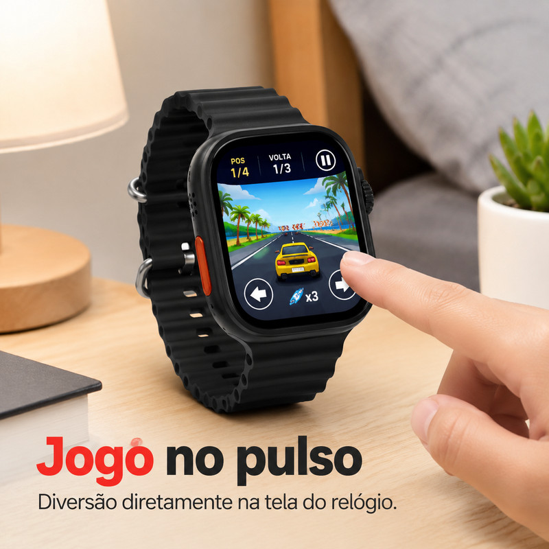 [OneEscolha] Smartwatch Mini, Pro e Plus, com design moderno, sempre apresentando um visual elegante, vem com 2 pulseira