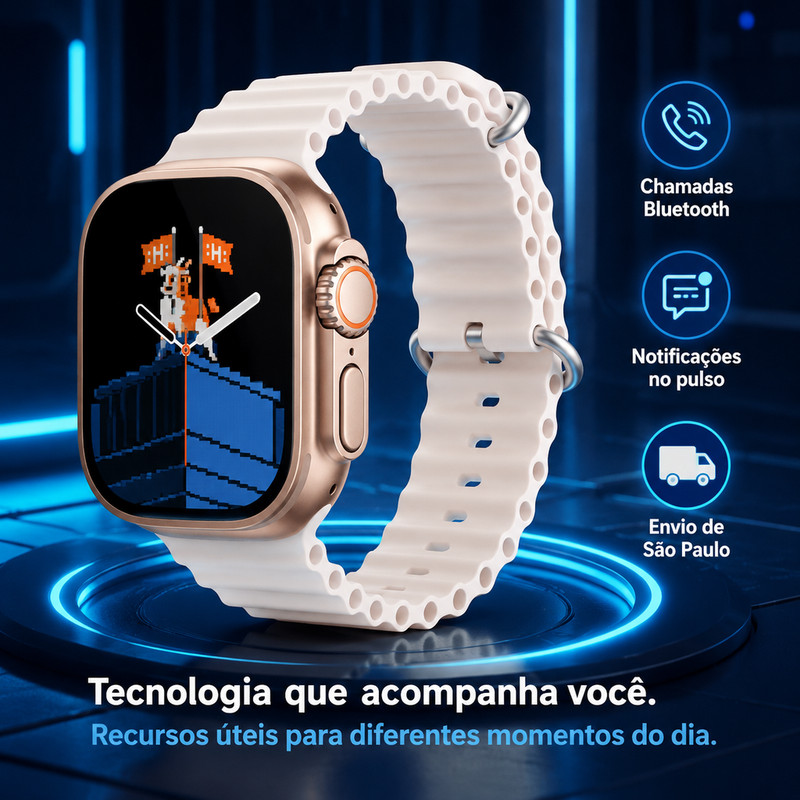 [OneEscolha] Smartwatch Mini, Pro e Plus 38mm/49mm, estilo esportivo, design requintado, vários estilos disponíveis JWVQ