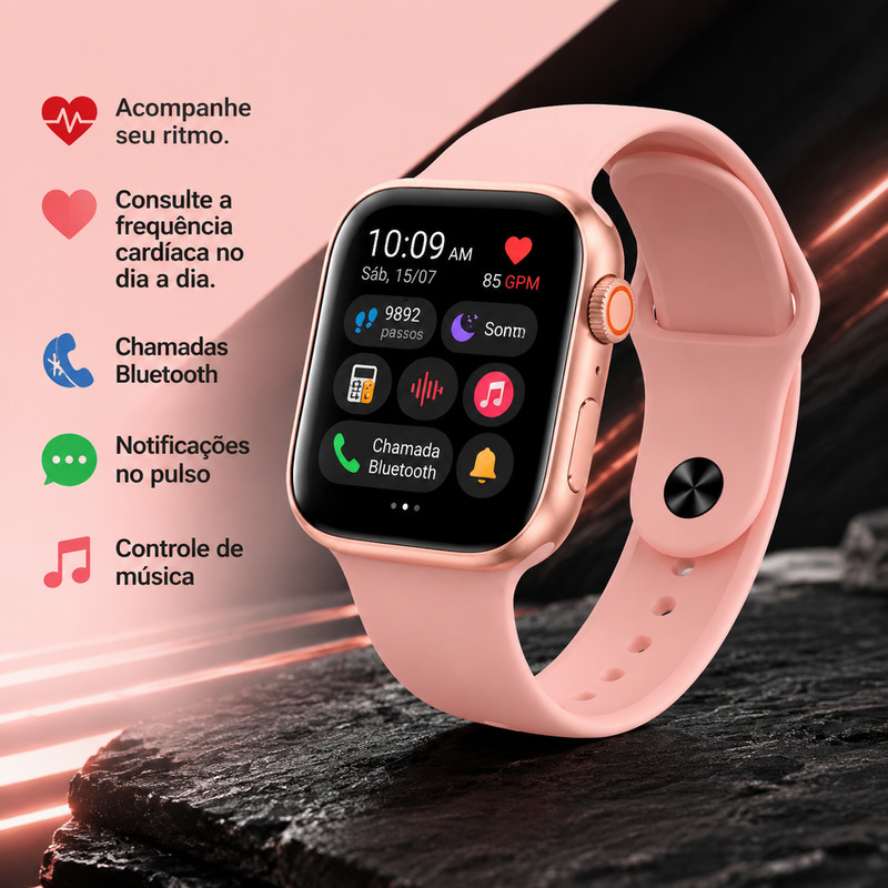[OneEscolha] Smartwatch Mini, Pro e Plus, com design moderno para manter-se sempre elegante, vem com 2 pulseiras + F4XI.