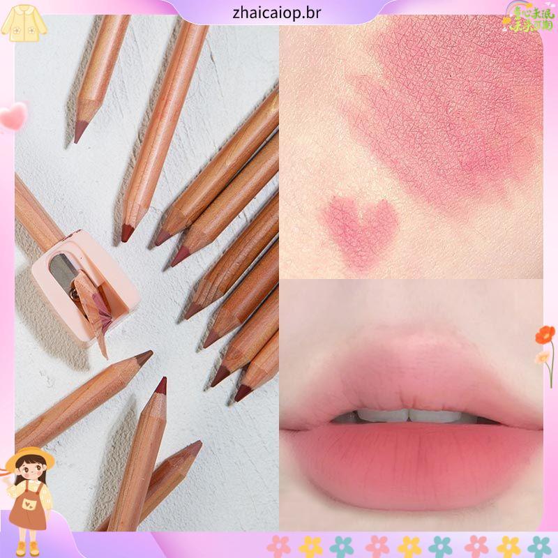 Matte Nude Color Lip Enhancement Lip Liner Outline Lip Shape Estudante Matte Lip Pencil À Prova D 'Água de Longa Duração