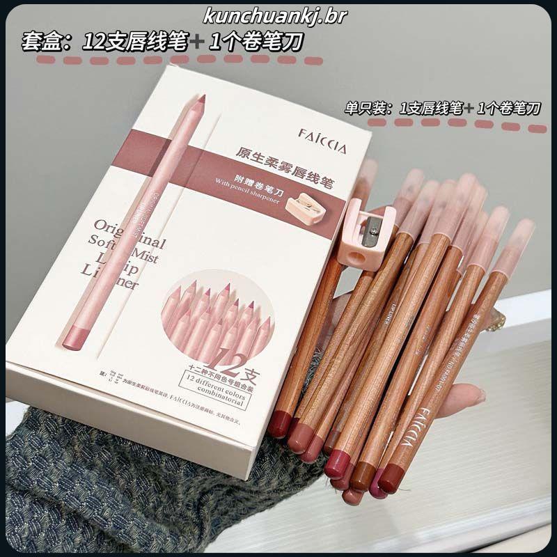 4457 Coleção de pessoas Matte Lip Liner Outline Batom Formato de lábio À prova d'água Duradouro Lip Enhancement Gancho L