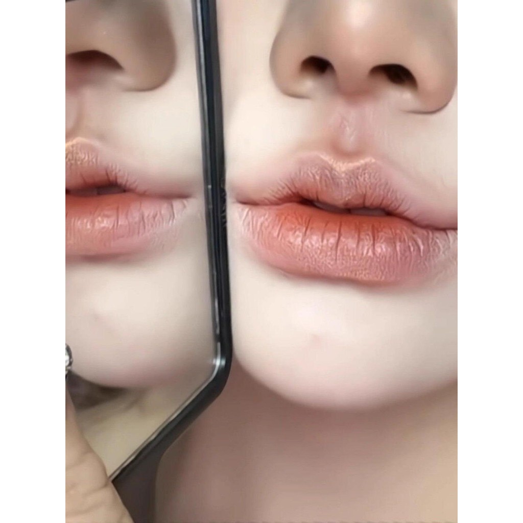 Delineador labial de duas cabeças Cor Nude Cor de carne Caneta multiuso de longa duração Dudu Lip Enhancement Caneta bat