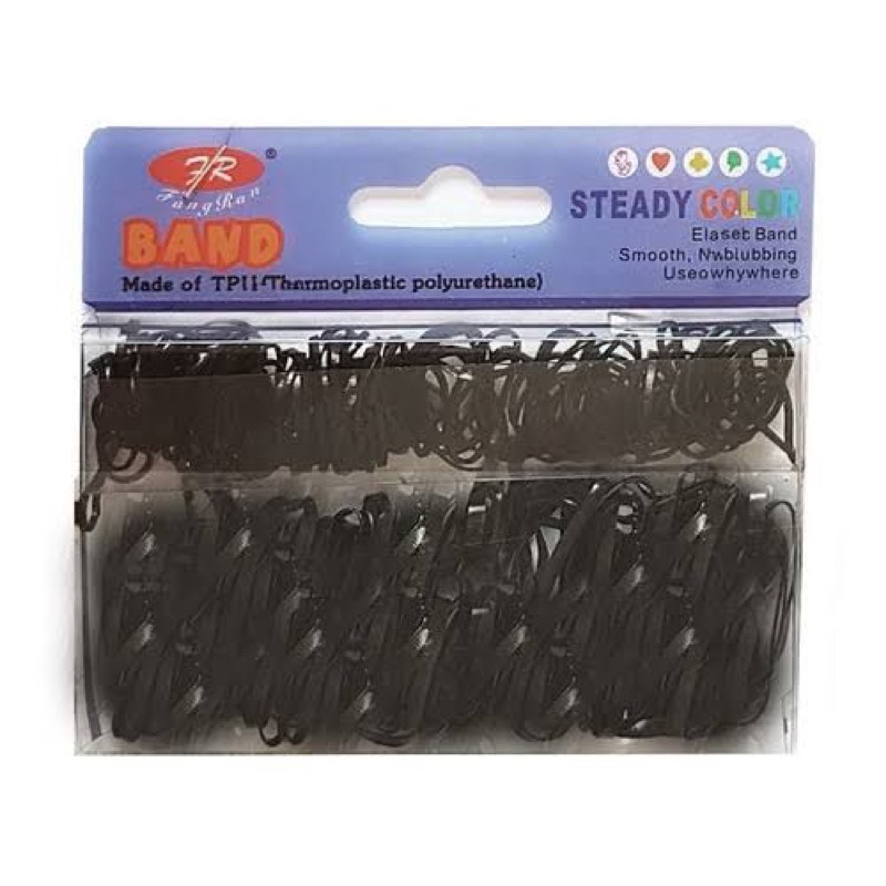 Elástico De Silicone Liguinha Para Cabelo Preto caixinha Rainbow color band contém em média 200 elástico xuxinha Trança Penteado Ville acessórios