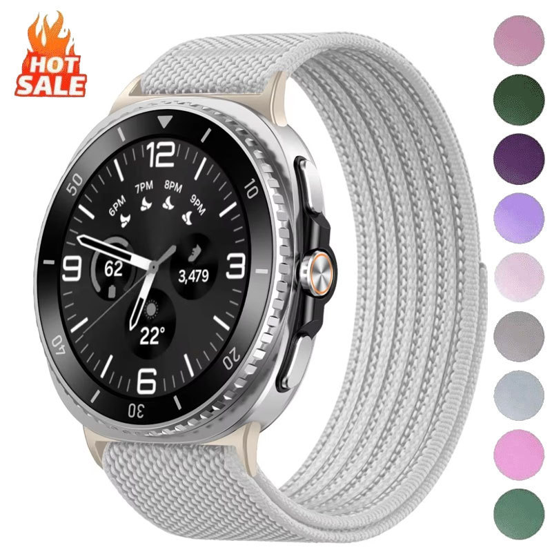 Pulseira De Náilon Para Samsung Galaxy Watch 8 Clássico 46mm Ultra 1 2 Confortável 9 8 44mm 40mm Acessórios