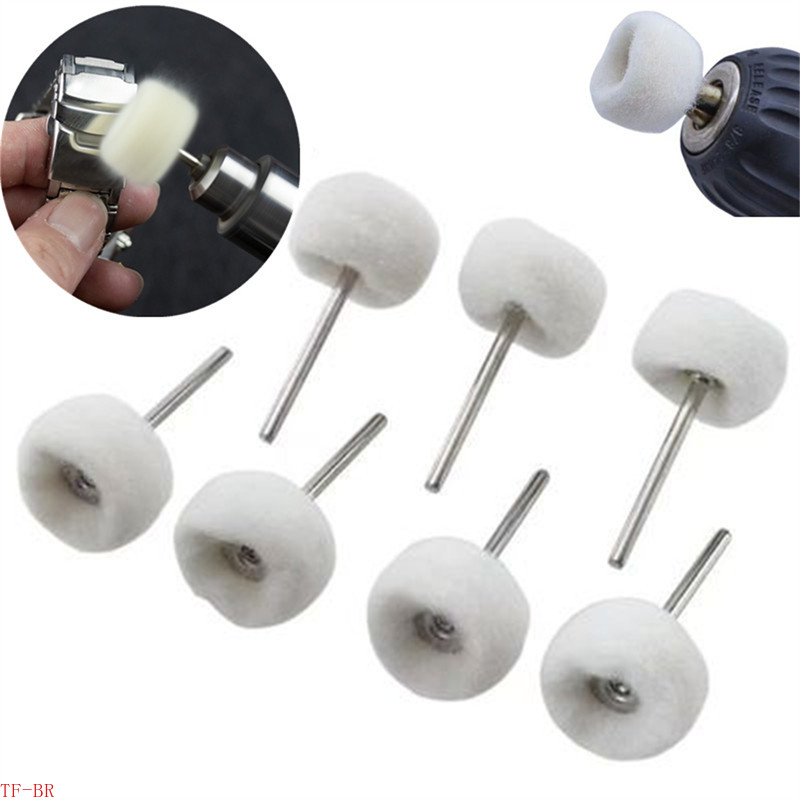 (TFMT) 5/10/20 Pçs/set 3mm Cabeça De Polimento De Lã Escova Acessórios Dremel Roda Moagem