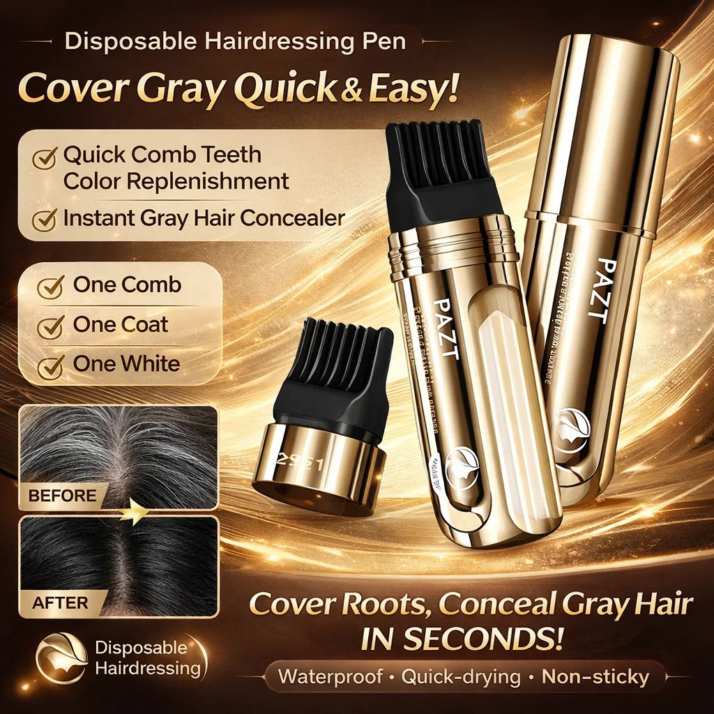 [Coloração Temporária] With comb teeth Hairdressing pen/Cobertura De Cabelos Brancos/Caneta De Cabelo