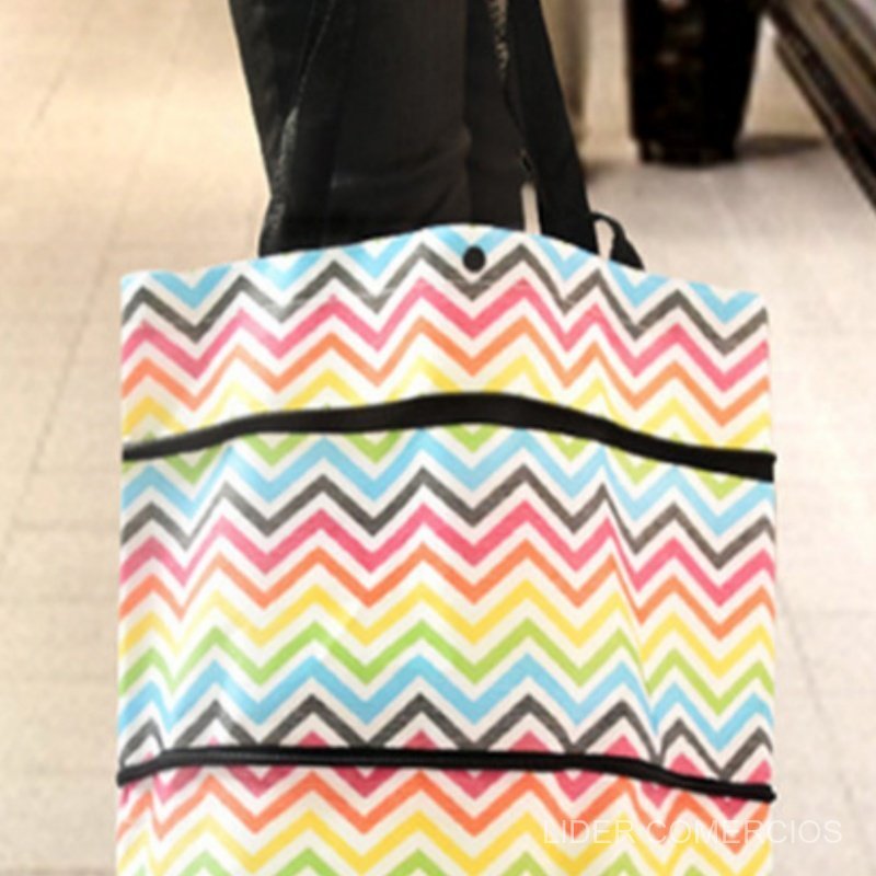 1/2 Unidades  Bag De Compras Com Roda Design De Arrasto Plegável Portátil Armazenamento 3D Regulação De Capacidade