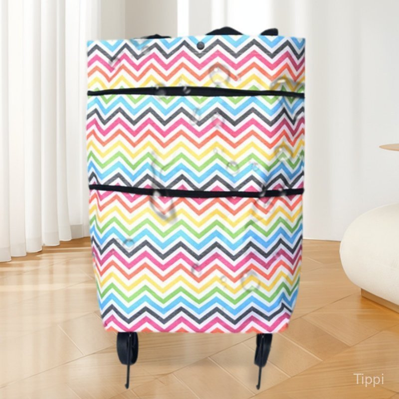1/2 Unidades  Bag De Compras Com Roda Design De Arrasto Plegável Portátil Armazenamento 3D Regulação De Capacidade