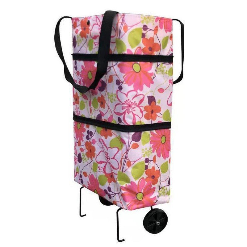 1/2 Unidades  Bag De Compras Com Roda Design De Arrasto Fácil De Plegar Portátil Armazenamento 3D Regulação De Volume