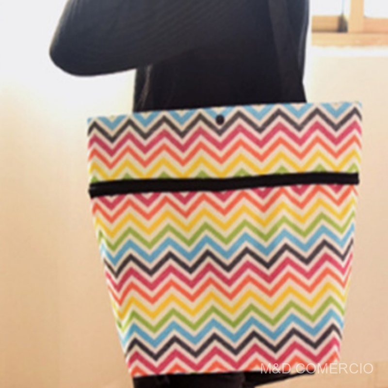 1/2 Unidades  Bag De Compras Com Roda Design De Arrasto Plegável Portátil Armazenamento 3D Regulação De Capacidade