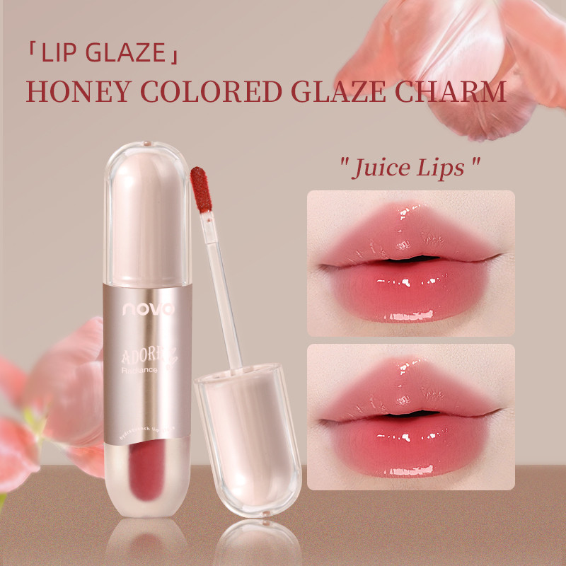 NOVO Mirror Water Gloss Lip Light Antiaderente , Maquiagem Simples Leve , Série Nude , Batom Branco
