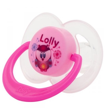 Chupeta Lolly Color Nº2 Redonda Bico Silicone Rosa