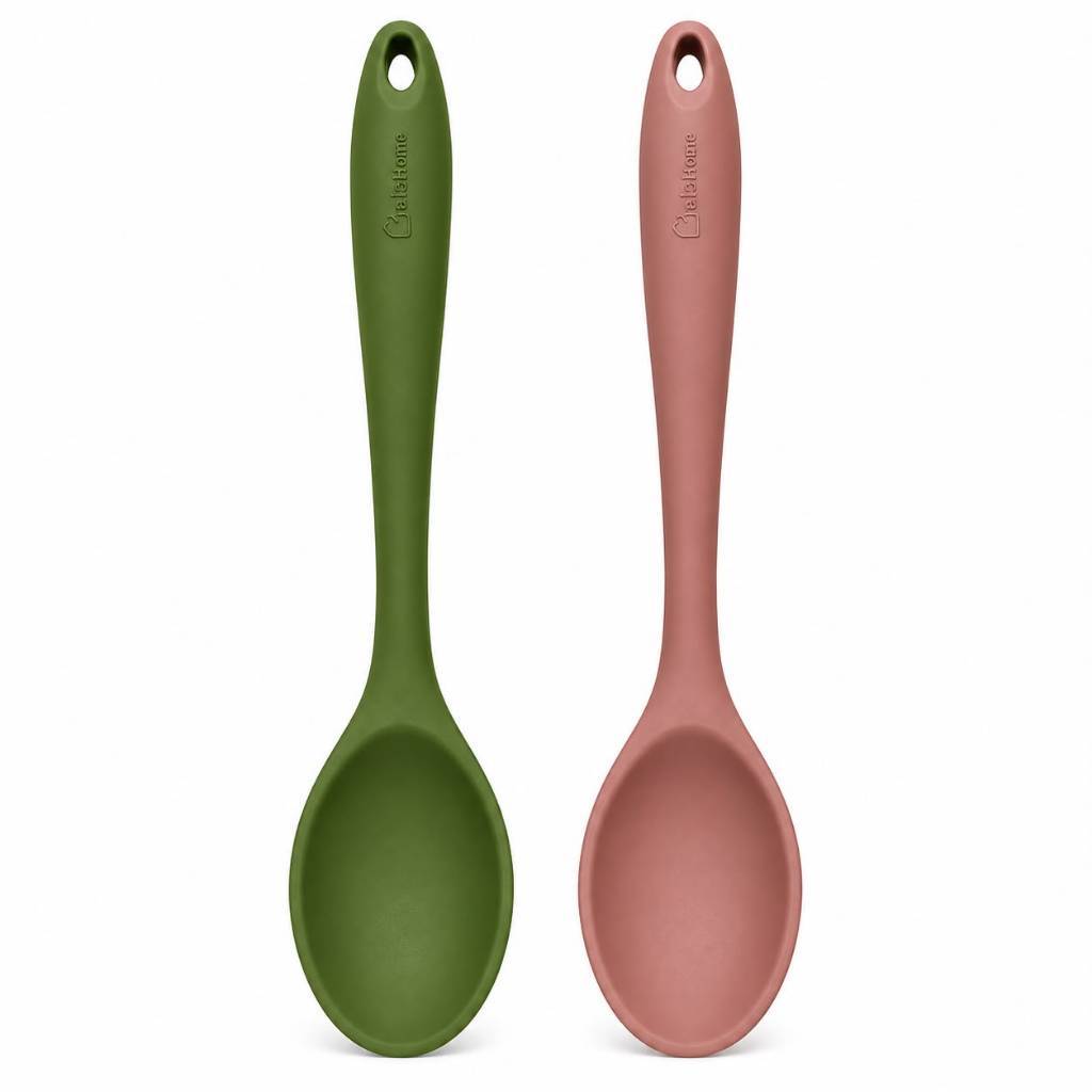 Colher de Silicone 27,5 cm Color Belakaza Resistente ao Calor, Antiaderente e Ergonômica