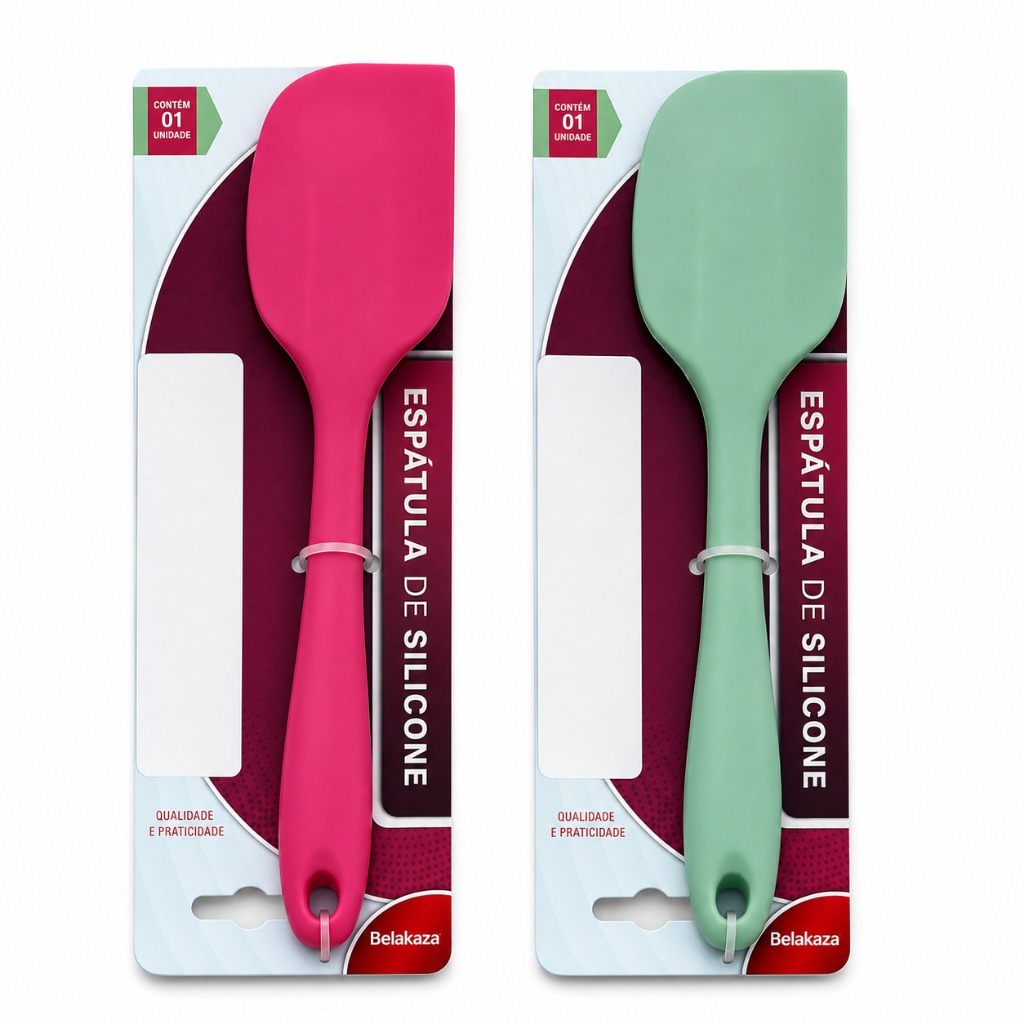 KIT ESPATULA PÃO DURO SILICONE 27CM COLOR 02UN