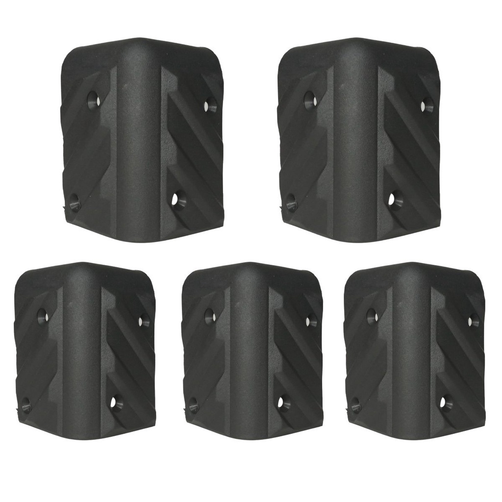 5 Cantoneiras Arredondada Plástica Grande Preta Para Caixas Acusticas Acabamento Resistente Para Som Profissional