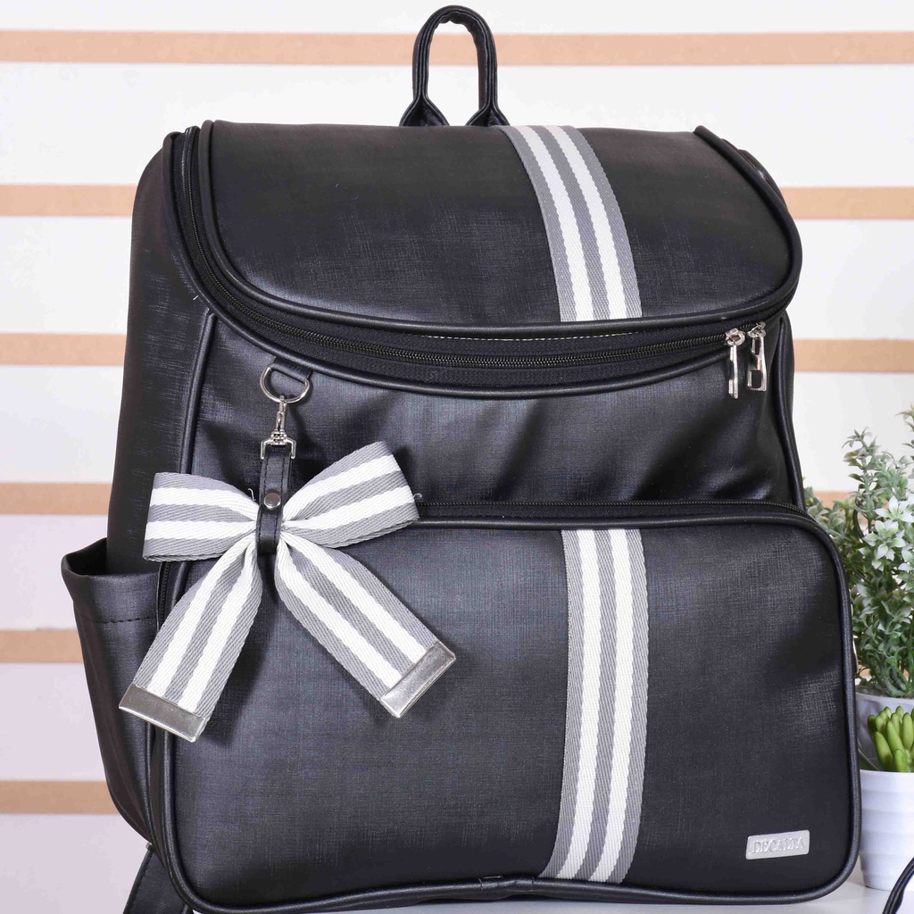 Mochila Maternidade 2 em 1 Menino/Menina Oxford Preto - 01 Peça