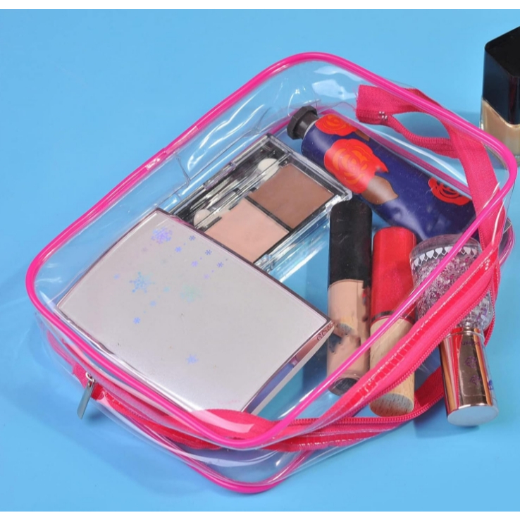 Necessaire  Transparente e Pink à Prova D'água Portátil