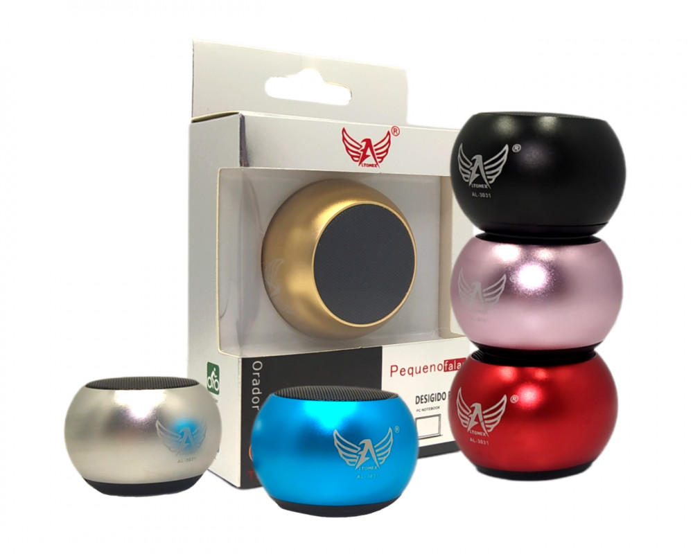 Caixa de som Mini Metal Bluetooth Sem Fio Portátil